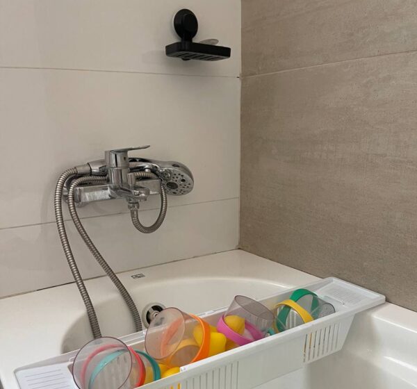 Empowering Independence: Montessori Bathroom with Bathtub Tray Expandable Tub Rack Empowering Independence: Montessori Bathroom with Bathtub Tray Expandable Tub Rack